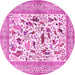 Round Animal Pink Traditional Rug, tr3539pnk