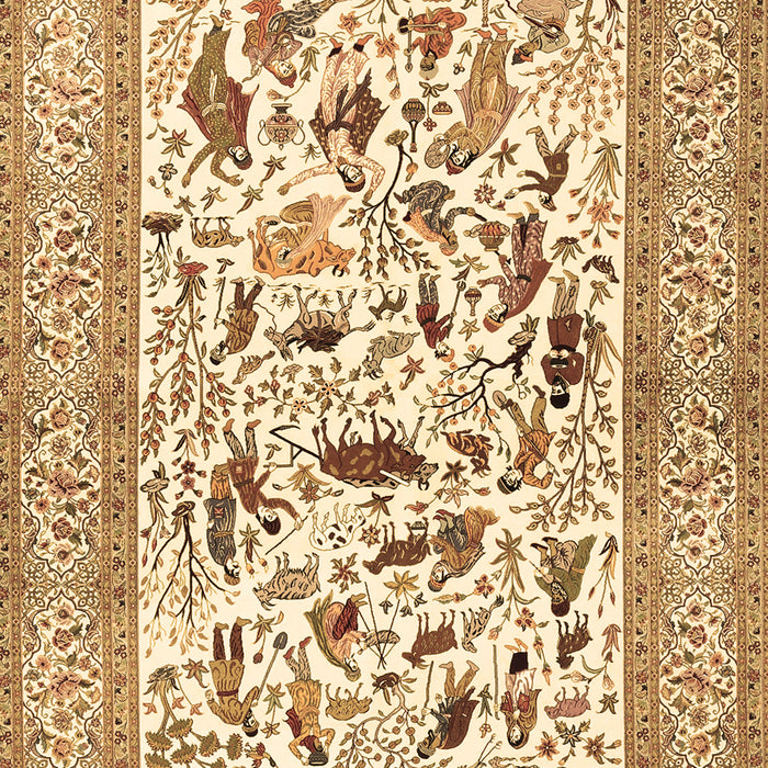 Machine Washable Animal Brown Traditional Rug, wshtr3539brn