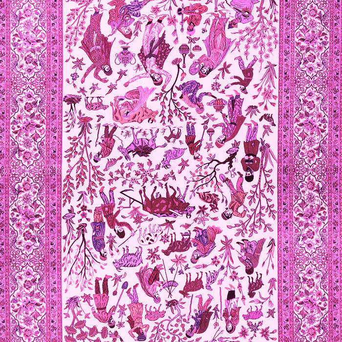 Animal Pink Traditional Rug, tr3539pnk