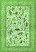 Animal Green Traditional Rug, tr3539grn