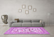 Machine Washable Animal Purple Traditional Area Rugs in a Living Room, wshtr3539pur