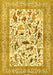 Animal Yellow Traditional Rug, tr3539yw