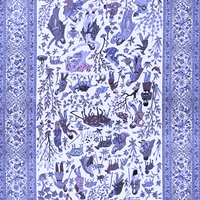 Animal Blue Traditional Rug, tr3539blu