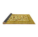 Sideview of Animal Yellow Traditional Rug, tr3539yw