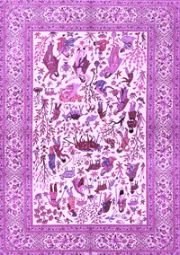 Animal Purple Traditional Rug, tr3539pur