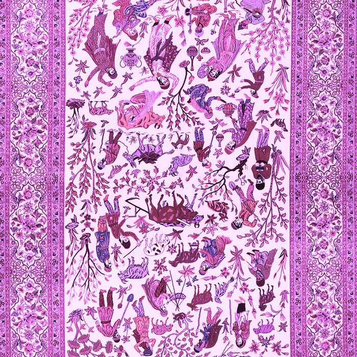 Animal Purple Traditional Rug, tr3539pur