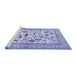 Sideview of Machine Washable Animal Blue Traditional Rug, wshtr3539blu