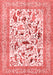 Animal Red Traditional Area Rugs