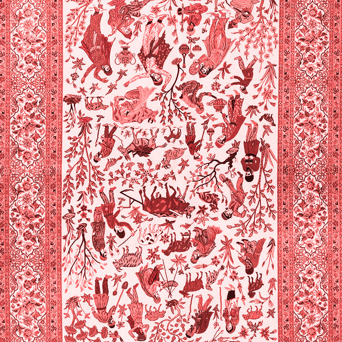 Animal Red Traditional Area Rugs