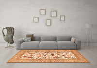 Machine Washable Animal Orange Traditional Rug, wshtr3539org