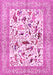 Machine Washable Animal Pink Traditional Rug, wshtr3539pnk