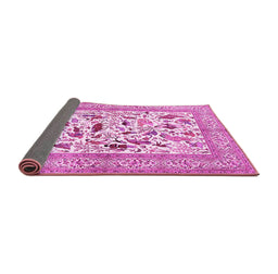 Sideview of Animal Pink Traditional Rug, tr3539pnk