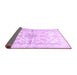 Sideview of Medallion Purple Traditional Rug, tr353pur