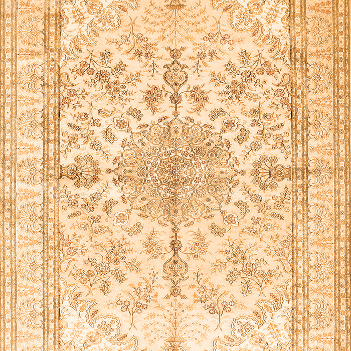 Medallion Orange Traditional Rug, tr353org