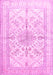 Medallion Pink Traditional Rug, tr353pnk