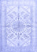 Medallion Blue Traditional Rug, tr353blu