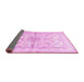 Sideview of Medallion Pink Traditional Rug, tr353pnk