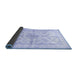 Sideview of Medallion Blue Traditional Rug, tr353blu