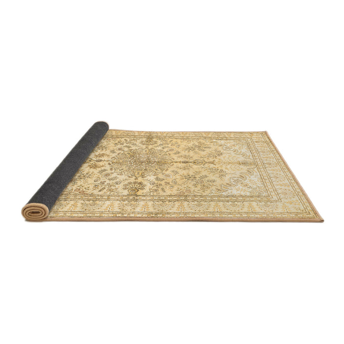 Sideview of Medallion Brown Traditional Rug, tr353brn