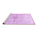 Sideview of Machine Washable Medallion Purple Traditional Area Rugs, wshtr353pur