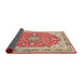 Sideview of Traditional Khaki Gold Medallion Rug, tr354