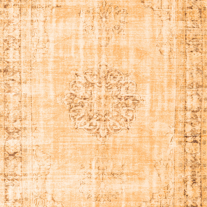 Serging Thickness of Machine Washable Persian Orange Traditional Area Rugs, wshtr3540org