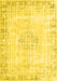 Machine Washable Persian Yellow Traditional Rug, wshtr3540yw