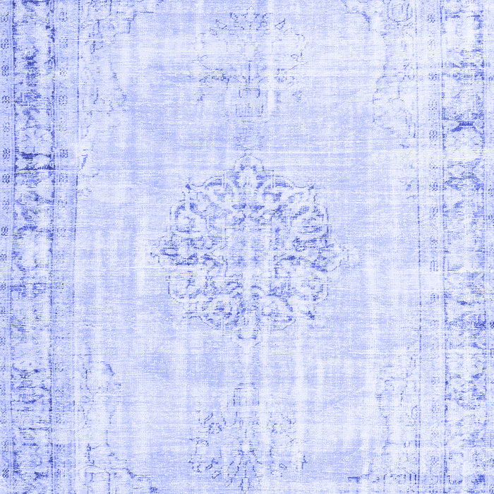 Machine Washable Persian Blue Traditional Rug, wshtr3540blu