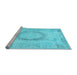 Sideview of Machine Washable Persian Light Blue Traditional Rug, wshtr3541lblu