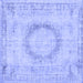 Square Persian Blue Traditional Rug, tr3541blu