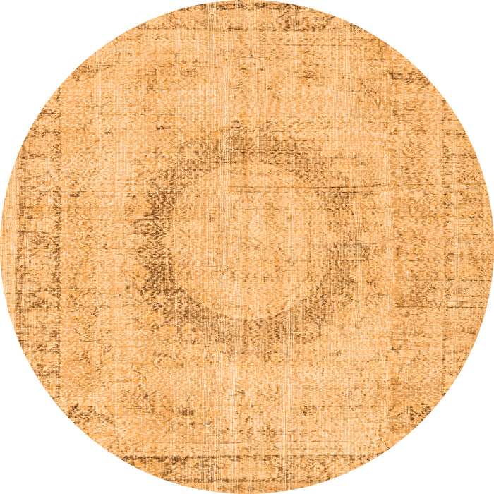 Square Persian Orange Traditional Rug, tr3541org