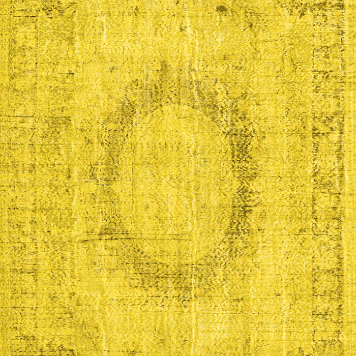 Machine Washable Persian Yellow Traditional Rug, wshtr3541yw