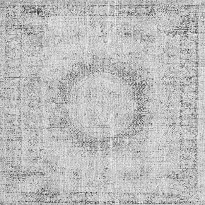 Round Machine Washable Persian Gray Traditional Rug, wshtr3541gry