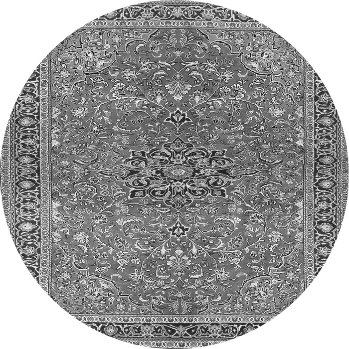 Machine Washable Persian Gray Traditional Rug, wshtr3542gry