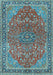 Machine Washable Persian Light Blue Traditional Rug, wshtr3542lblu