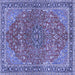 Square Persian Blue Traditional Rug, tr3542blu