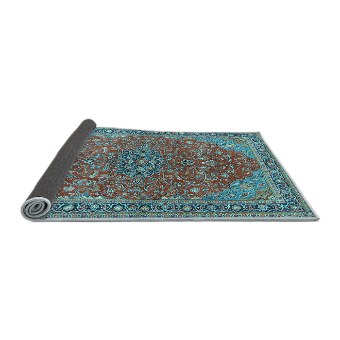 Sideview of Persian Light Blue Traditional Rug, tr3542lblu