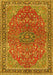 Machine Washable Persian Yellow Traditional Rug, wshtr3542yw