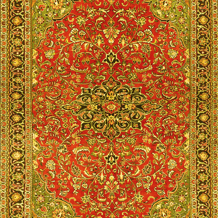 Machine Washable Persian Yellow Traditional Rug, wshtr3542yw