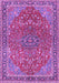 Machine Washable Persian Purple Traditional Area Rugs, wshtr3542pur