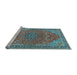 Sideview of Machine Washable Persian Light Blue Traditional Rug, wshtr3542lblu