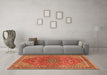 Machine Washable Persian Orange Traditional Area Rugs in a Living Room, wshtr3542org