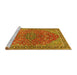 Sideview of Machine Washable Persian Yellow Traditional Rug, wshtr3542yw