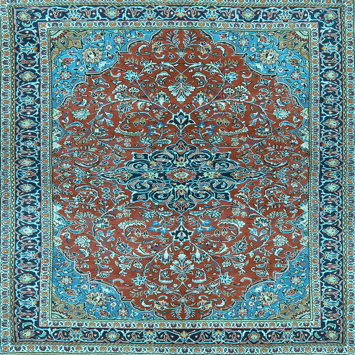Square Persian Light Blue Traditional Rug, tr3542lblu