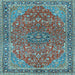 Square Persian Light Blue Traditional Rug, tr3542lblu
