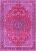 Machine Washable Persian Pink Traditional Rug, wshtr3542pnk