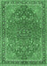 Machine Washable Persian Emerald Green Traditional Area Rugs, wshtr3542emgrn