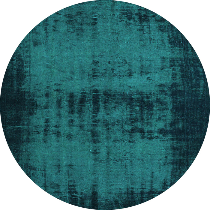 Round Machine Washable Persian Light Blue Traditional Rug, wshtr3543lblu