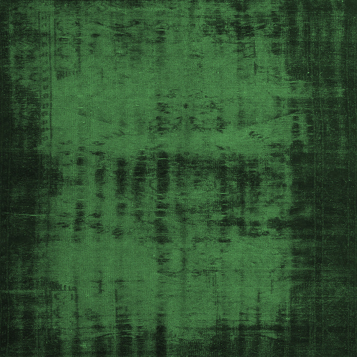 Square Machine Washable Persian Emerald Green Traditional Area Rugs, wshtr3543emgrn