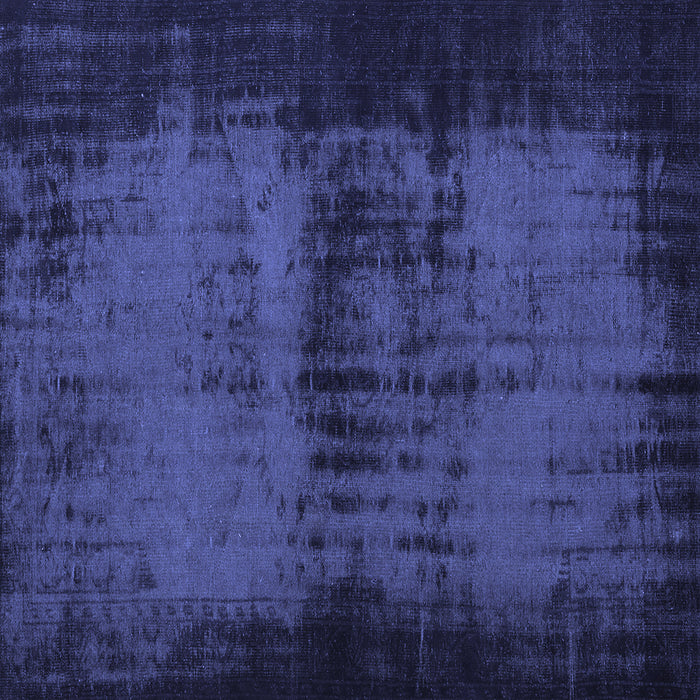 Square Machine Washable Persian Blue Traditional Rug, wshtr3543blu